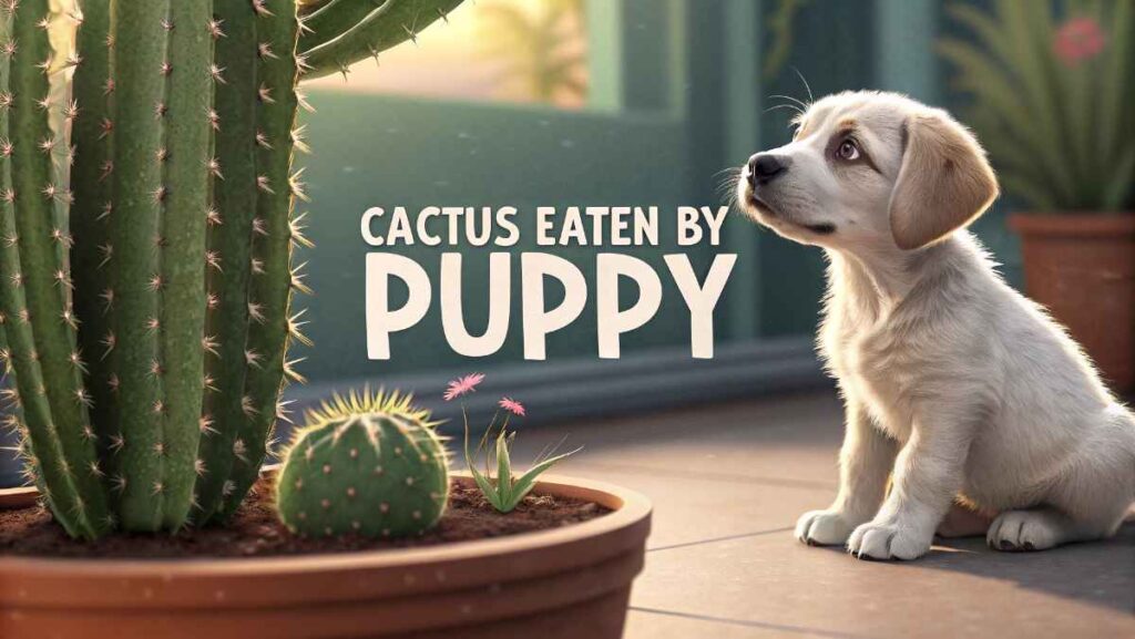Cactus Eaten by Puppy