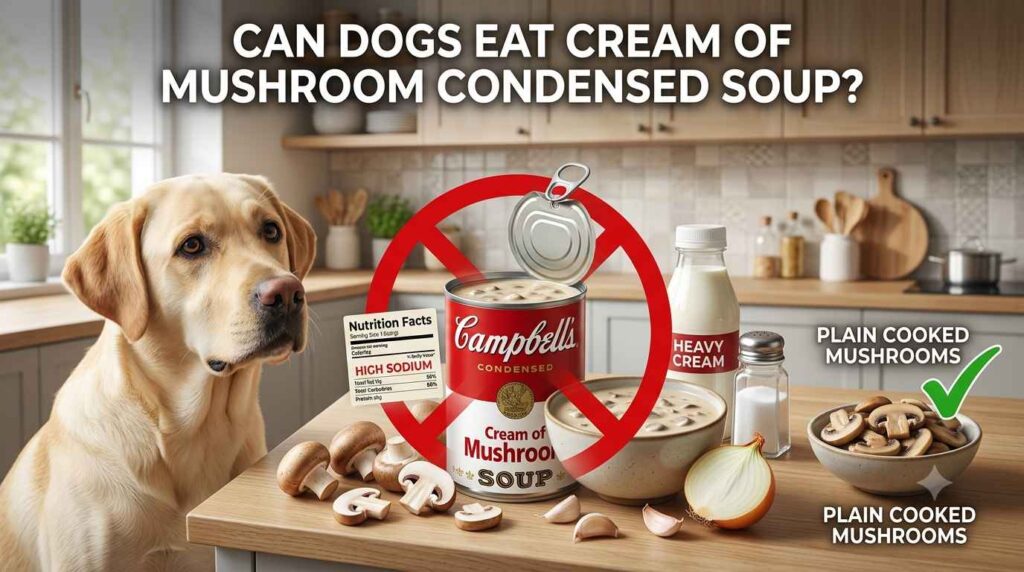 Can Dogs Eat Cream of Mushroom Condensed Soup?